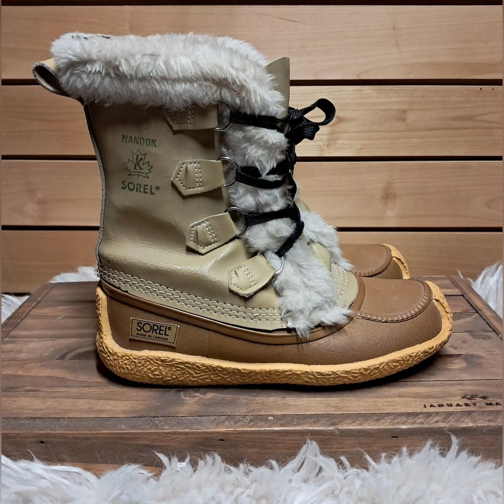 Sorel Nanook Waterproof Winter Boots Size 8 - Picture 5 of 8